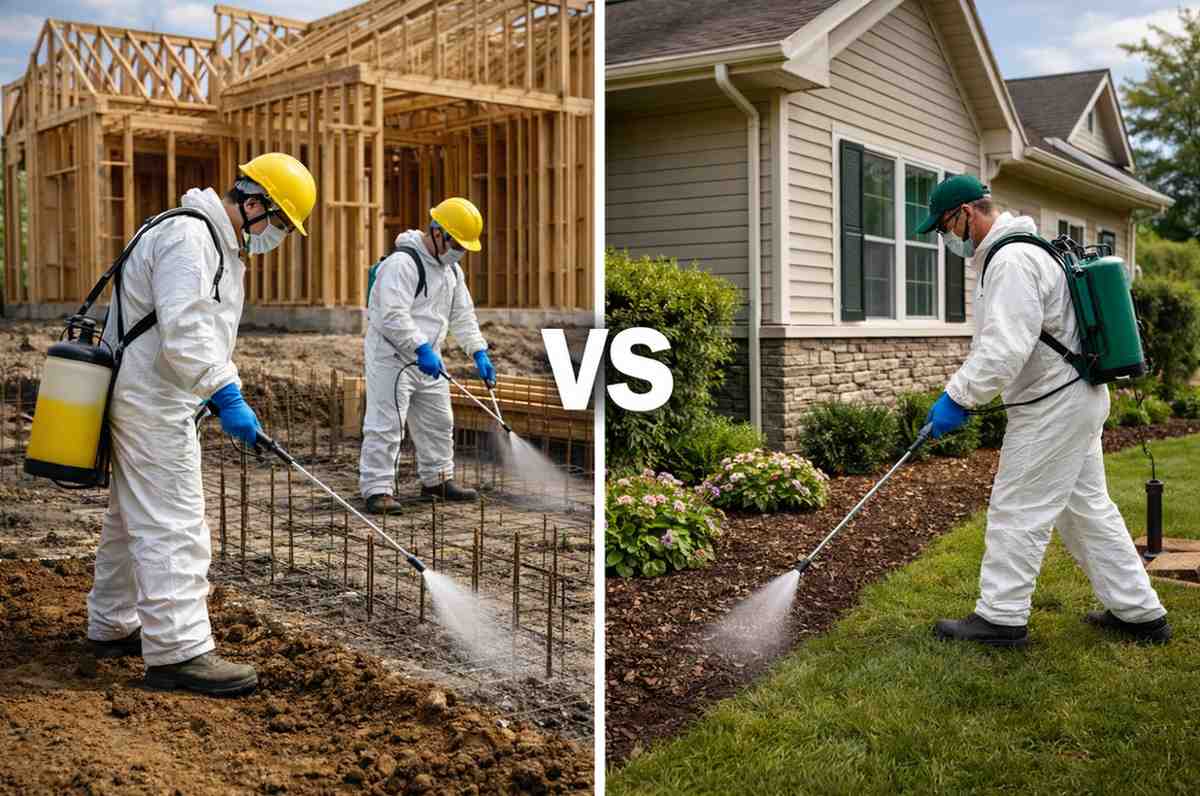 Pre-Construction vs Post-Construction Termite Pest Control