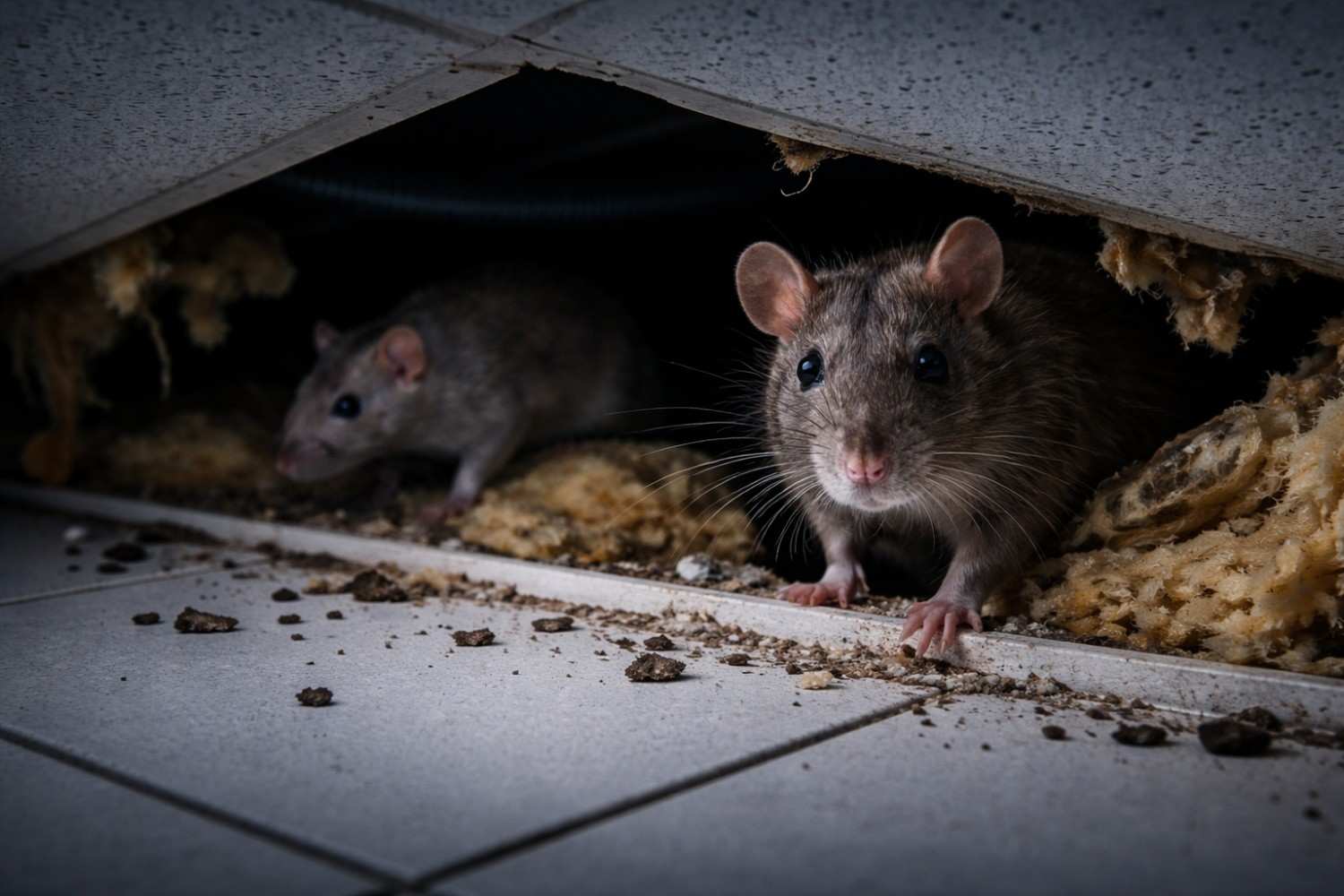 Rats in False Ceiling at Night